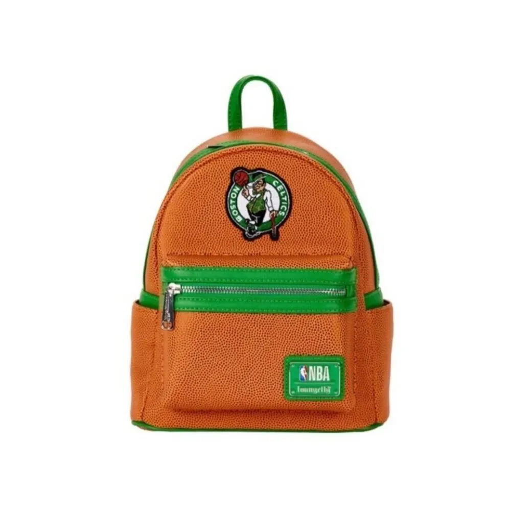 Loungefly NBA Boston Celtics Basketball Textured Mini Backpack NWT